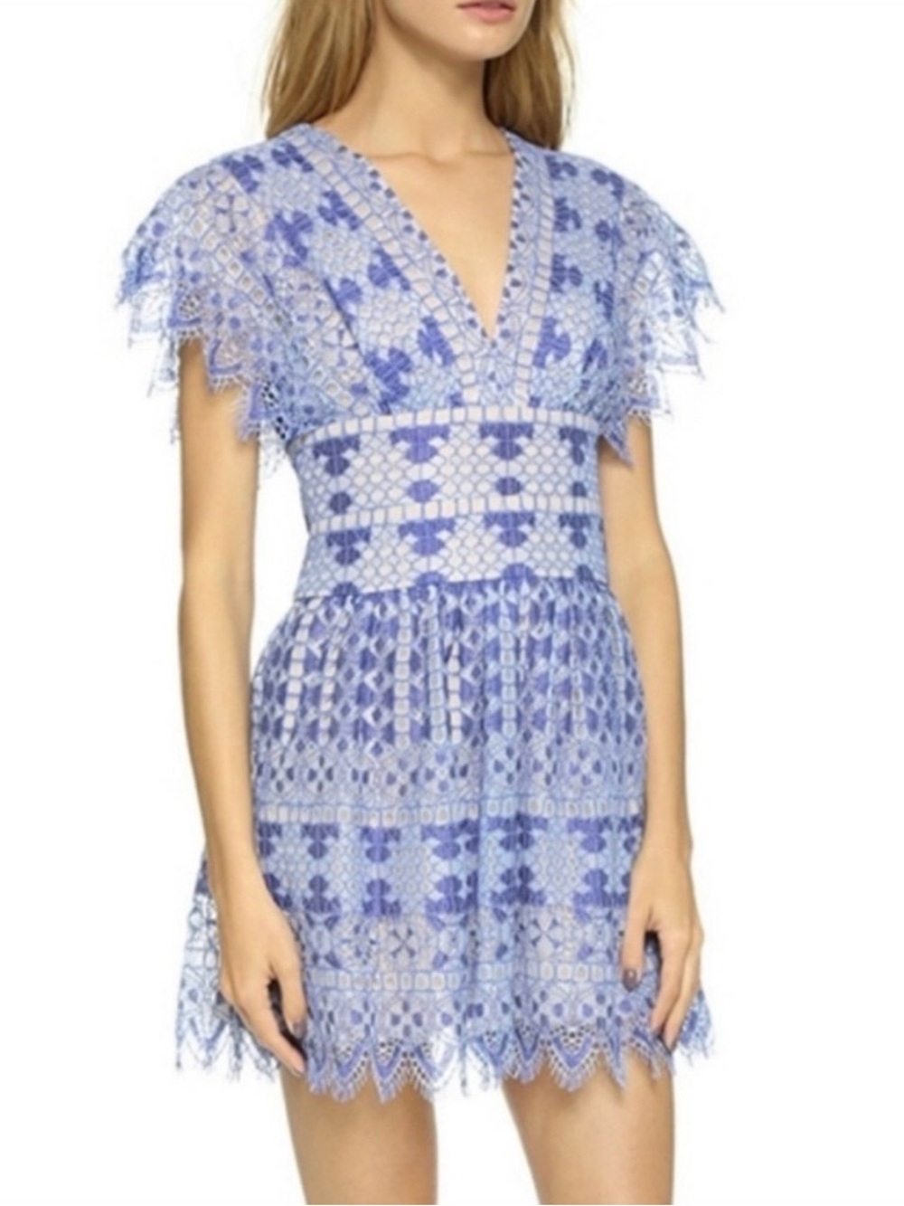 BCBGMaxAzria Lace V-Neck Taran Dress, Size 10